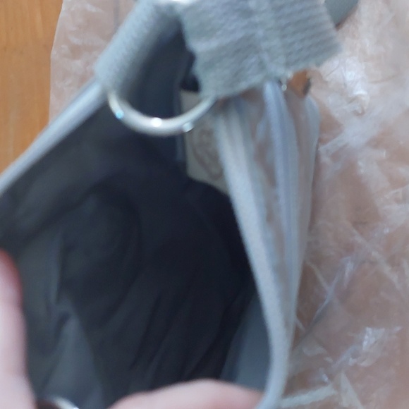 Lady Rosedale Grey Quilted Crossover Bag Purse 9" X 8" - Picture 3 of 6